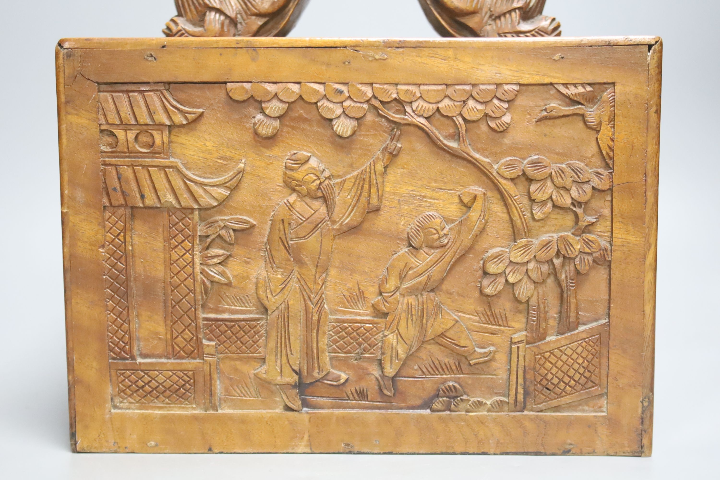 A Chinese hardwood cased mah jong set